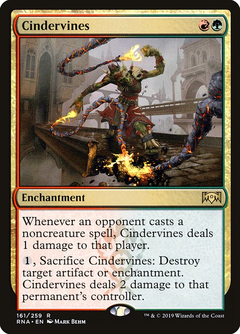 Cindervines - Ravnica Allegiance Rare Card
