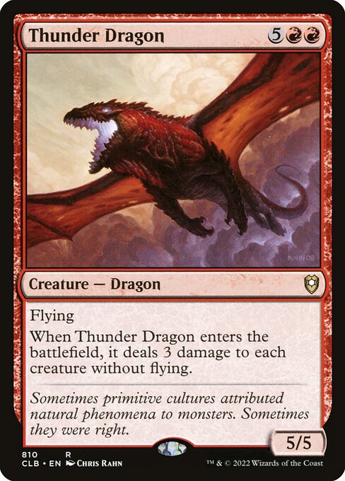 Thunder Dragon - Commander Legends: Battle for Baldur's Gate Rare Card