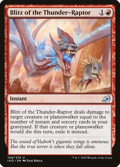 Blitz of the Thunder-Raptor - Ikoria: Lair of Behemoths Uncommon Card