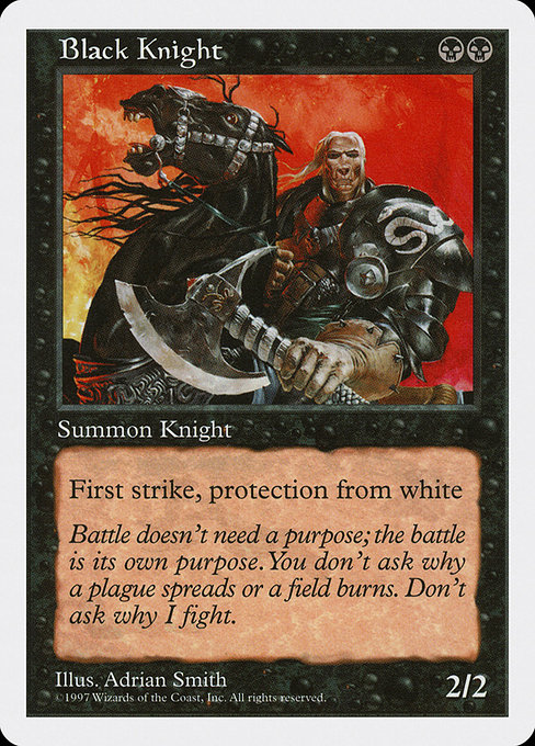 Black Knight - Fifth Edition Uncommon Card
