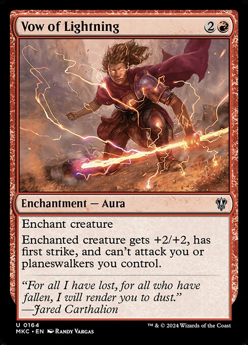 Vow of Lightning - Murders at Karlov Manor Commander Uncommon Card