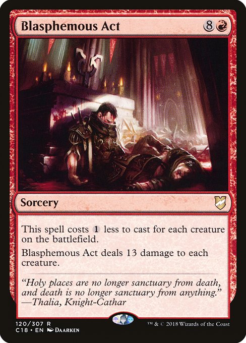 Blasphemous Act - Commander 2018 Rare Card