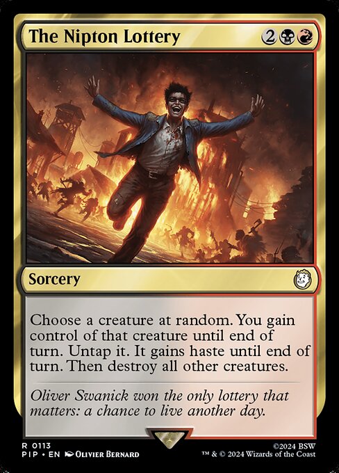 The Nipton Lottery - Fallout Rare Card