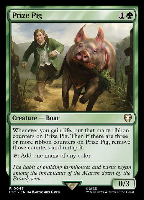 Prize Pig - Tales of Middle-earth Commander Rare Card