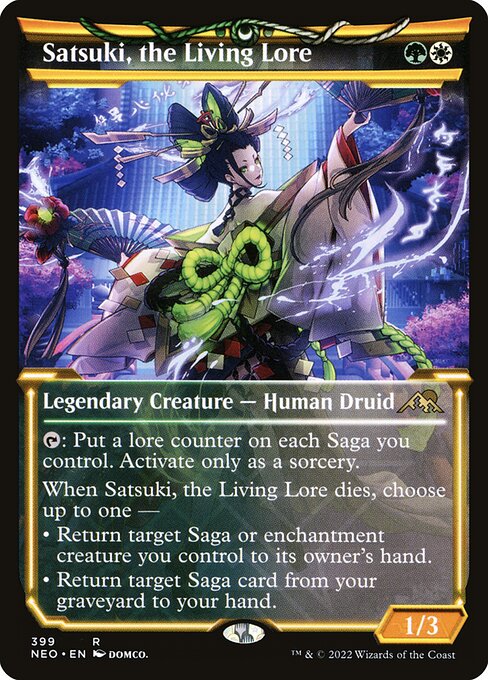 Satsuki, the Living Lore - Kamigawa: Neon Dynasty Rare Card
