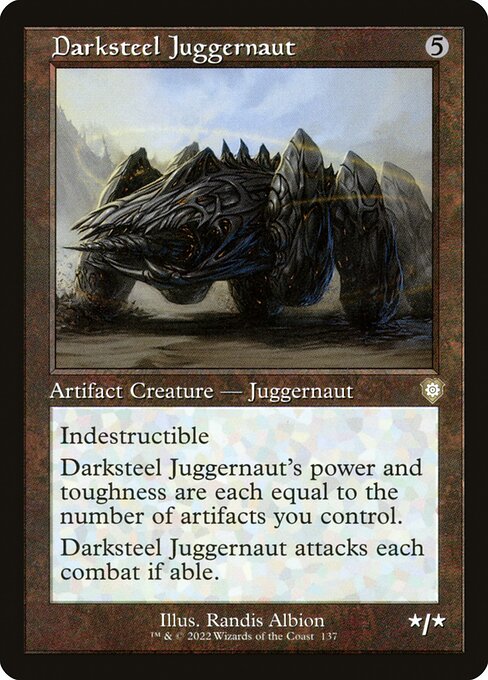 Darksteel Juggernaut - The Brothers' War Commander Rare Card