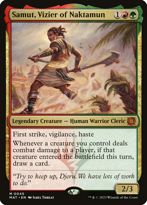 Samut, Vizier of Naktamun - March of the Machine: The Aftermath Mythic Card