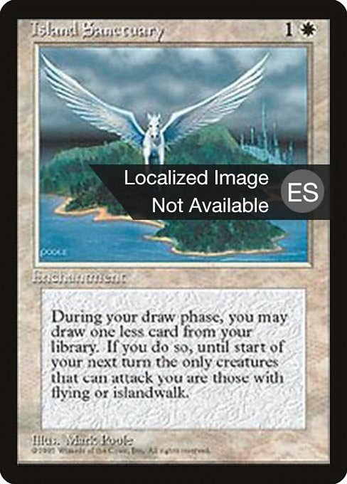 Island Sanctuary - Fourth Edition Foreign Black Border Rare Card