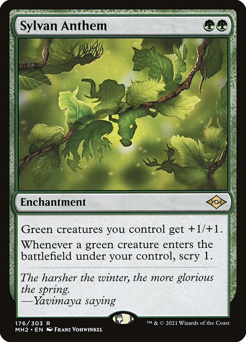 Sylvan Anthem - Modern Horizons 2 Rare Card