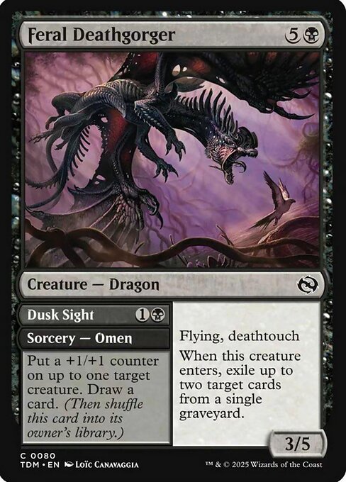 Feral Deathgorger // Dusk Sight - Tarkir: Dragonstorm Common Card