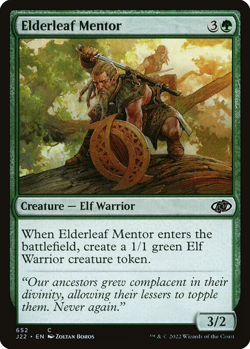 Elderleaf Mentor - Jumpstart 2022 Common Card