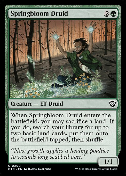 Springbloom Druid - Outlaws of Thunder Junction Commander Common Card