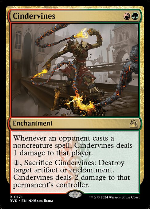 Cindervines - Ravnica Remastered Rare Card