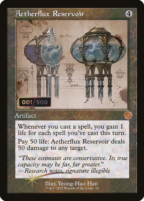 Aetherflux Reservoir - The Brothers' War Retro Artifacts Mythic Card