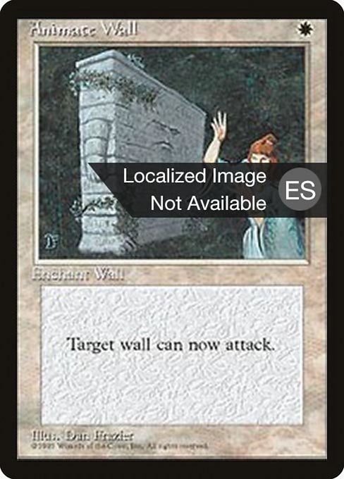 Animate Wall - Fourth Edition Foreign Black Border Rare Card