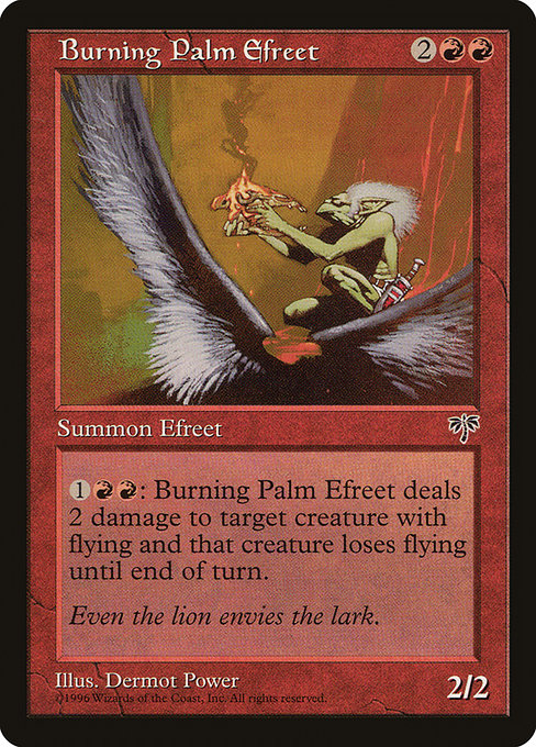 Burning Palm Efreet - Mirage Uncommon Card
