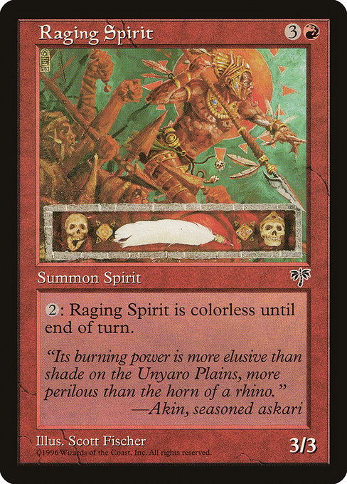 Raging Spirit - Mirage Common Card