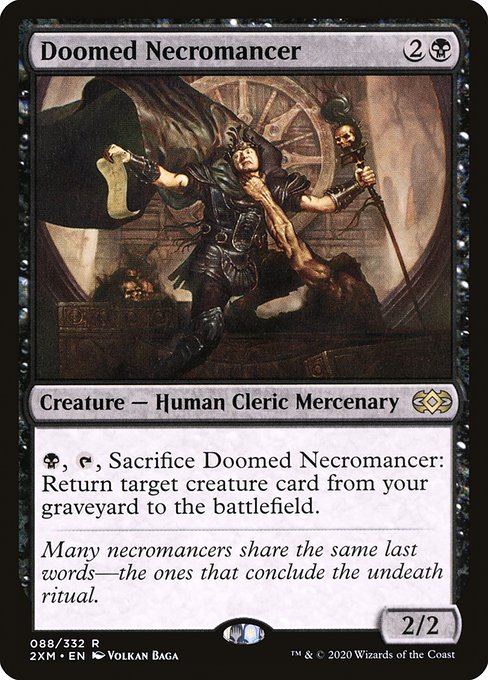 Doomed Necromancer - Double Masters Rare Card