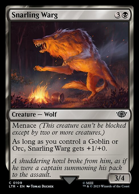Snarling Warg - The Lord of the Rings: Tales of Middle-earth Common Card