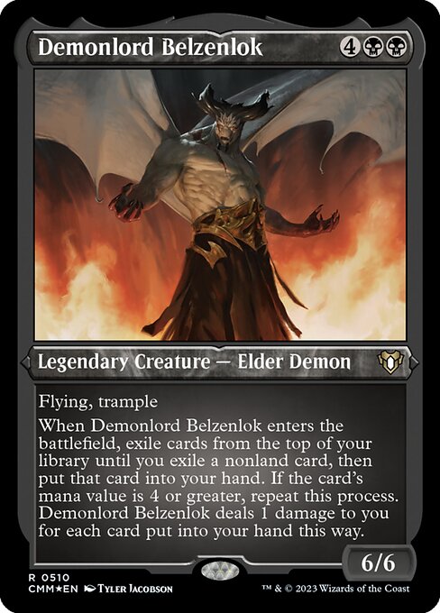 Demonlord Belzenlok - Commander Masters Rare Card