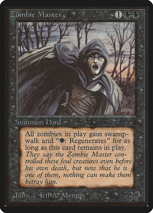 Zombie Master - Limited Edition Beta Rare Card