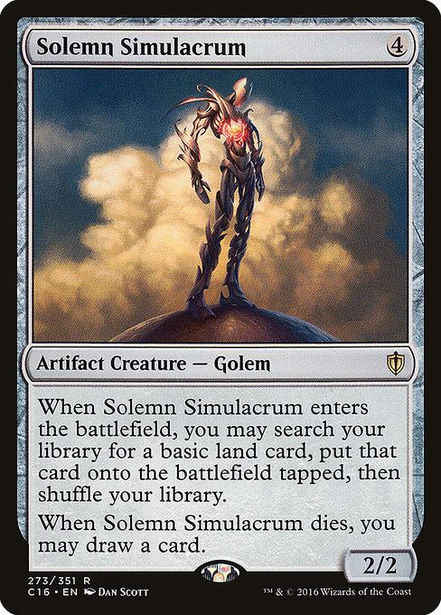 Solemn Simulacrum - Commander 2016 Rare Card