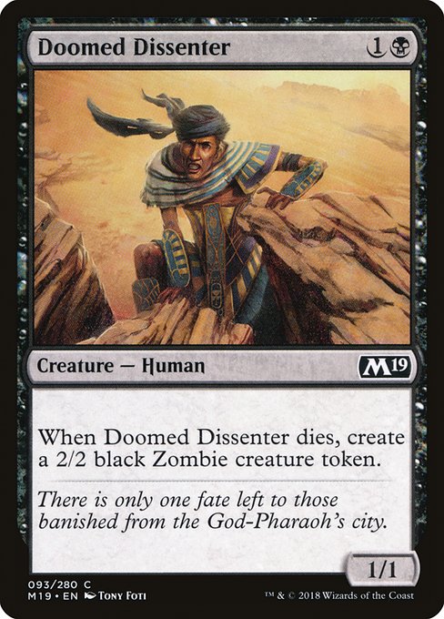Doomed Dissenter - Core Set 2019 Common Card