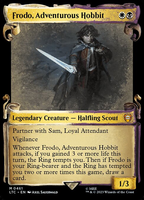Frodo, Adventurous Hobbit - Tales of Middle-earth Commander Mythic Card