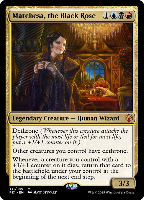 Marchesa, the Black Rose - Legendary Cube Prize Pack Mythic Card