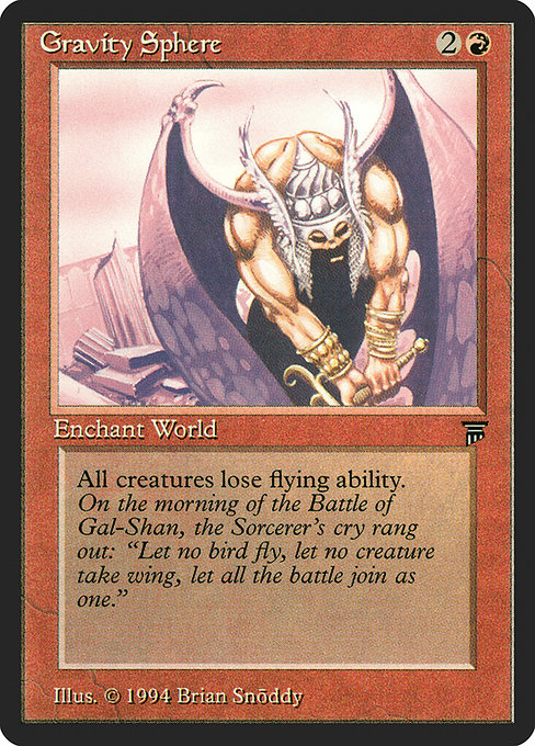 Gravity Sphere - Legends Rare Card