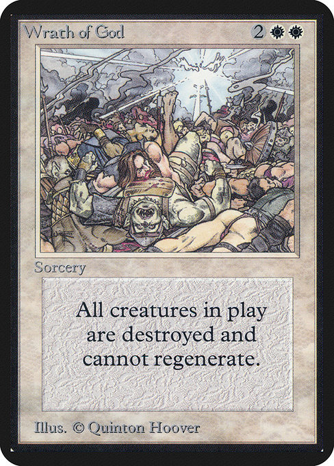 Wrath of God - Limited Edition Alpha Rare Card