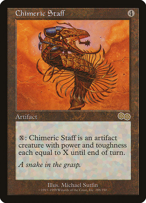Chimeric Staff - Urza's Saga Rare Card