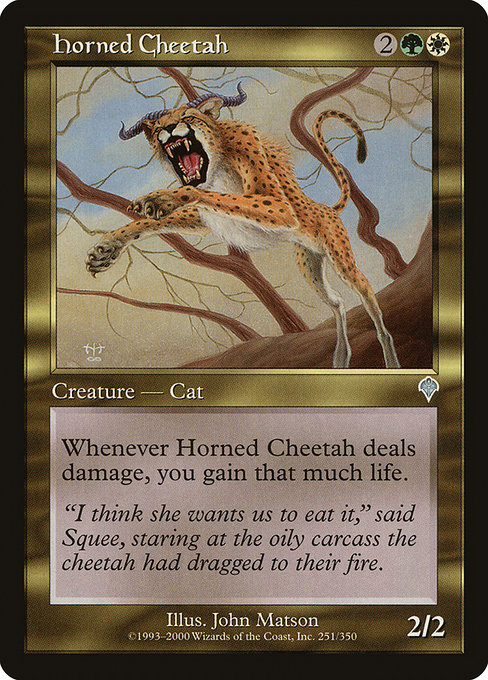 Horned Cheetah - Invasion Uncommon Card
