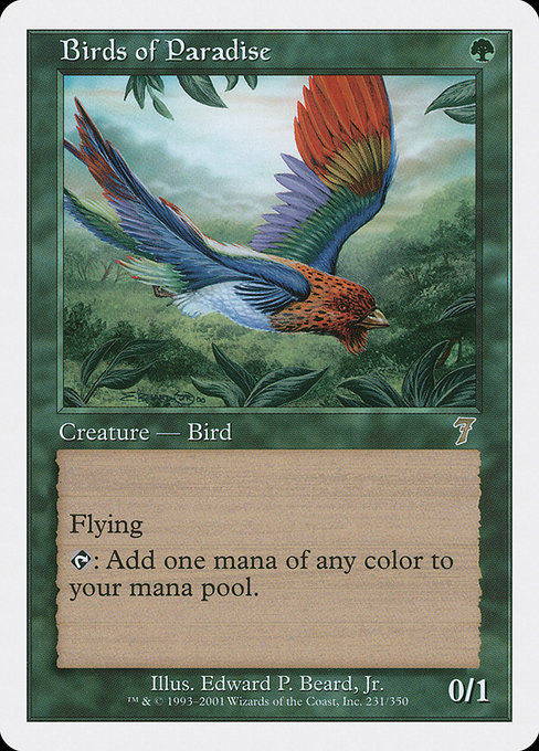 Birds of Paradise - Seventh Edition Rare Card