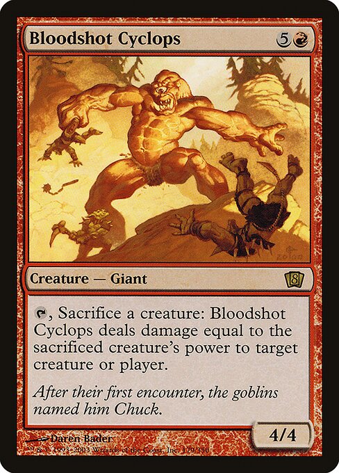 Bloodshot Cyclops - Eighth Edition Rare Card