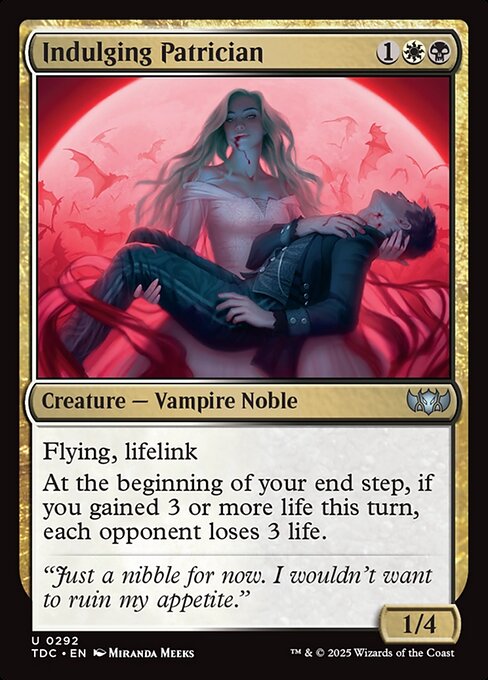 Indulging Patrician - Tarkir: Dragonstorm Commander Uncommon Card