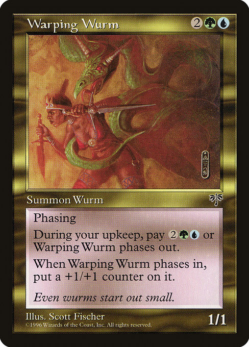 Warping Wurm - Mirage Rare Card