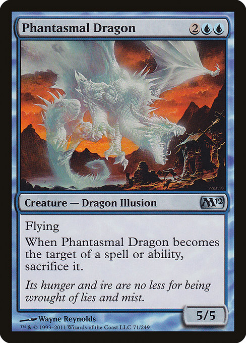 Phantasmal Dragon - Magic 2012 Uncommon Card