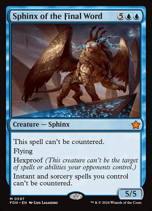 Sphinx of the Final Word - Foundations Mythic Card