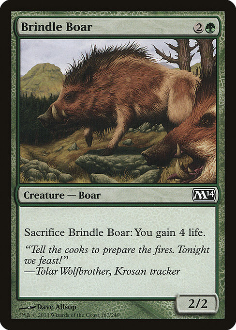 Brindle Boar - Magic 2014 Common Card