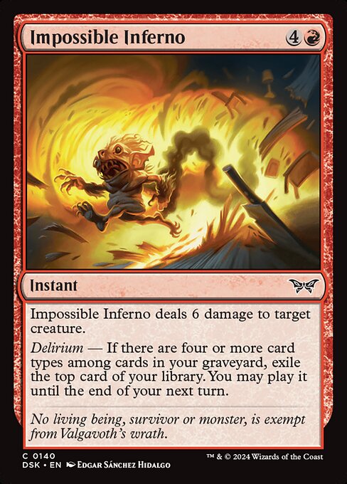 Impossible Inferno - Duskmourn: House of Horror Common Card