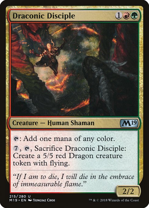 Draconic Disciple - Core Set 2019 Uncommon Card