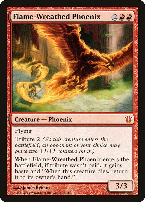 Flame-Wreathed Phoenix - Born of the Gods Mythic Card