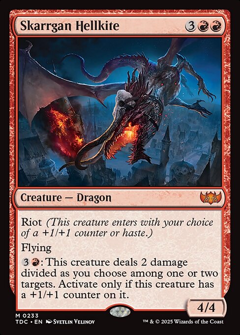Skarrgan Hellkite - Tarkir: Dragonstorm Commander Mythic Card