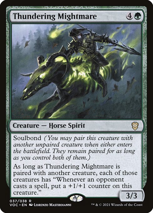 Thundering Mightmare - Crimson Vow Commander Rare Card