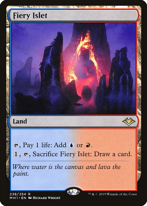 Fiery Islet - Modern Horizons Rare Card