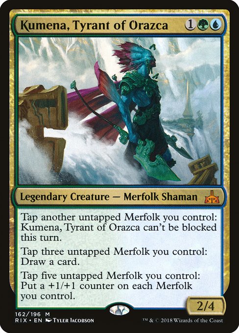Kumena, Tyrant of Orazca - Rivals of Ixalan Mythic Card