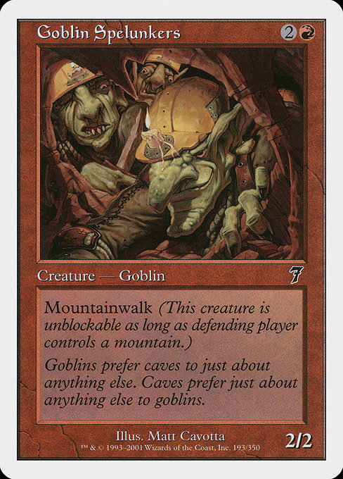 Goblin Spelunkers - Seventh Edition Common Card