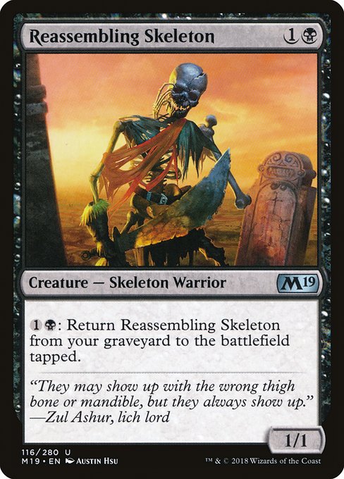 Reassembling Skeleton - Core Set 2019 Uncommon Card