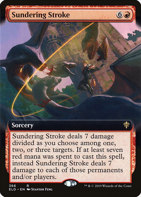 Sundering Stroke - Throne of Eldraine Rare Card